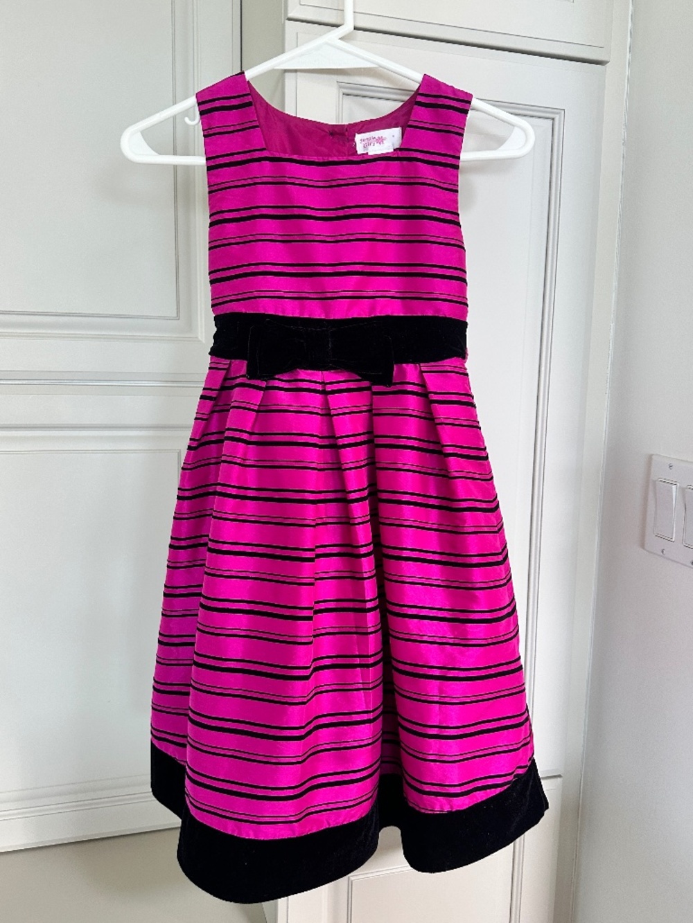 Girls 8 Party Dress Taffeta Velvet Trim by Jessie Girl Fully Lined & Crinoline